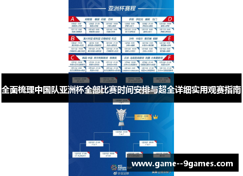 全面梳理中国队亚洲杯全部比赛时间安排与超全详细实用观赛指南